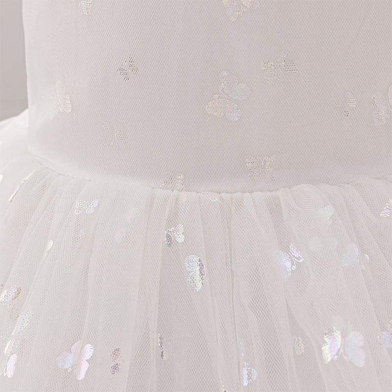 Mesh Bow Short Sleeve Midi Dresses - image 5