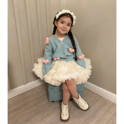 Knitwear Rosette Long Sleeve Midi Two-piece Set - image 4