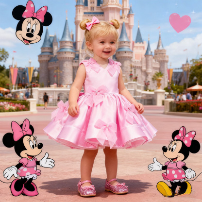 Satin Bow Folds Sleeveless Regular Dresses - image 16