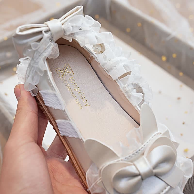 Solid Bow Pearl Open Toe Sandals - image 16