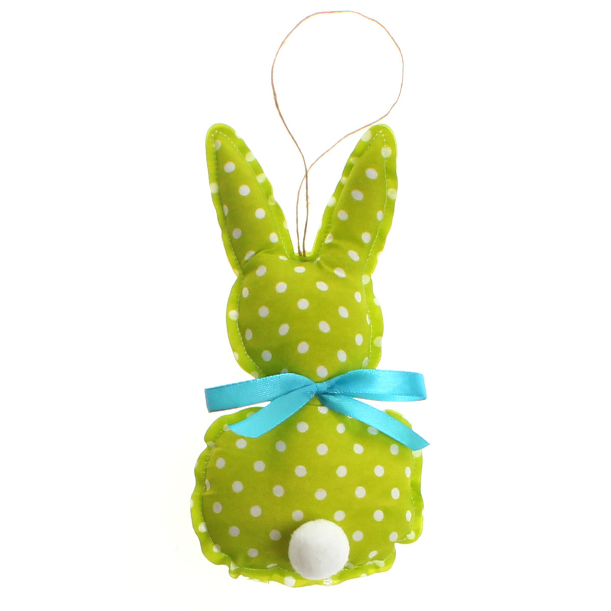 Polka Dots Fuzzy Ball Bunny Doll Toys - Green Base with Polka Dots - image 11