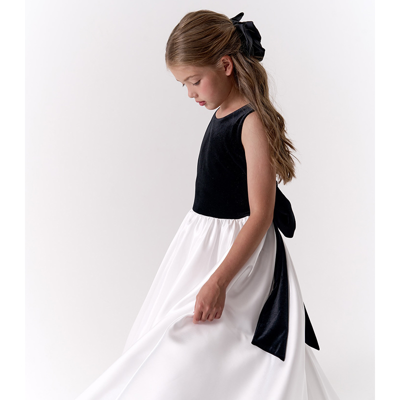 Satin Bow Sleeveless Maxi Dresses - image 14