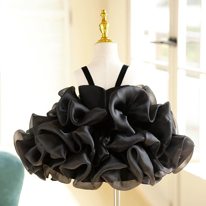 Organza Rosette Sleeveless Short Dresses - image 5