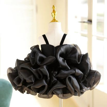 Organza Rosette Sleeveless Short Dresses - image 5