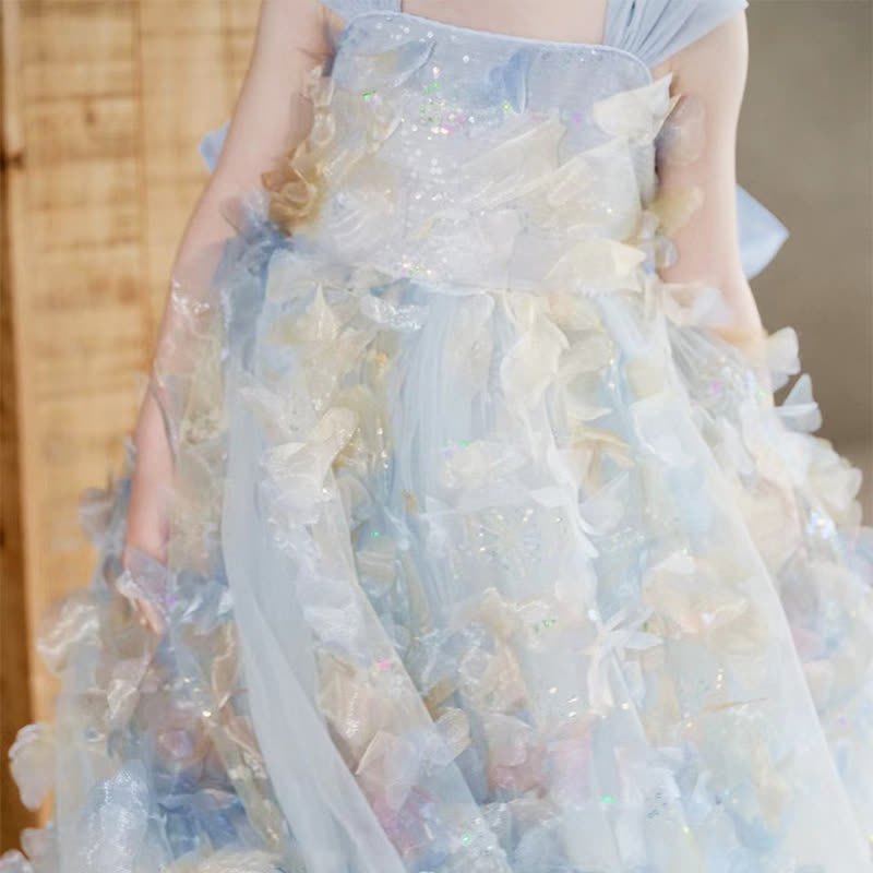 Mesh Butterfly Sleeveless Maxi Dresses - image 6