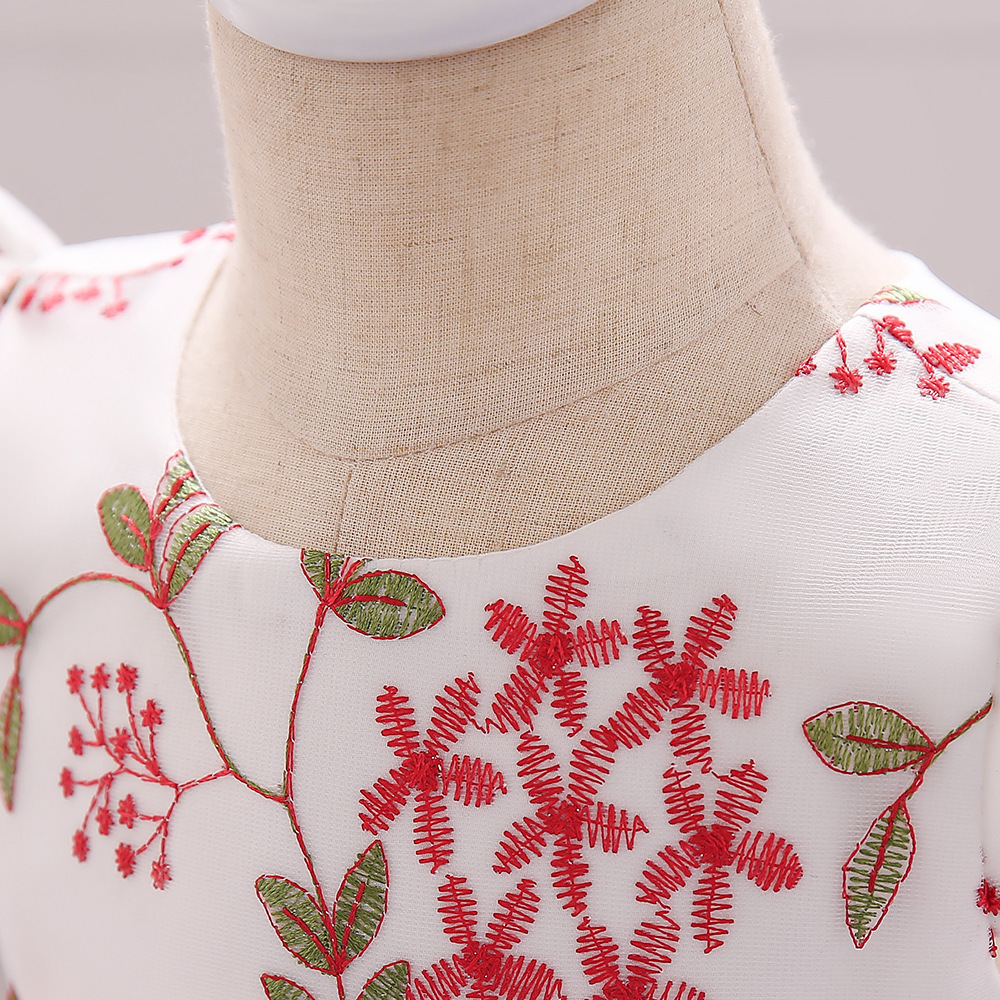 Mesh Bow Rosette Cap Sleeve Midi Dresses - image 13