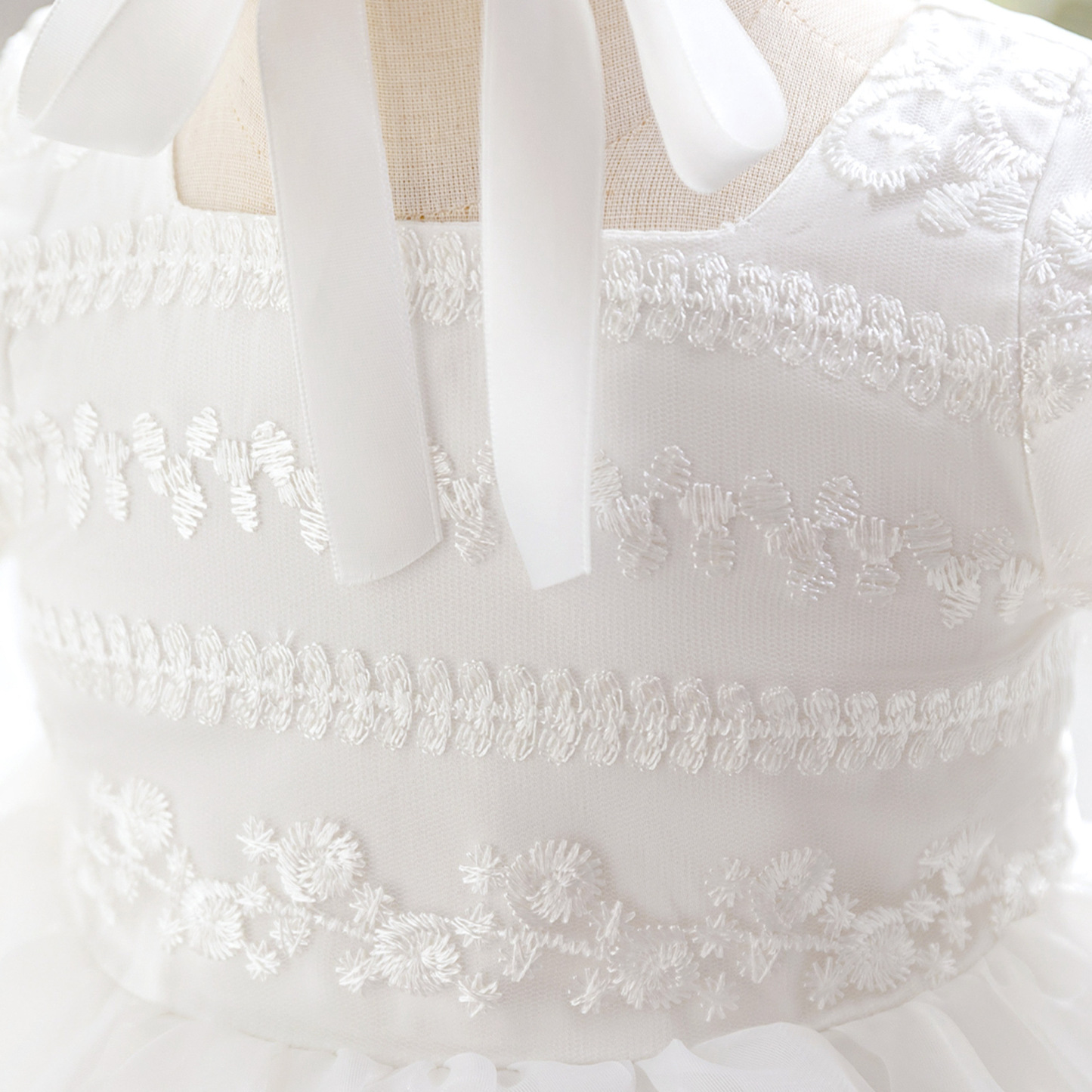 Easter Organza Split Joint Embroidery Long Sleeve Midi Dresses - image 8