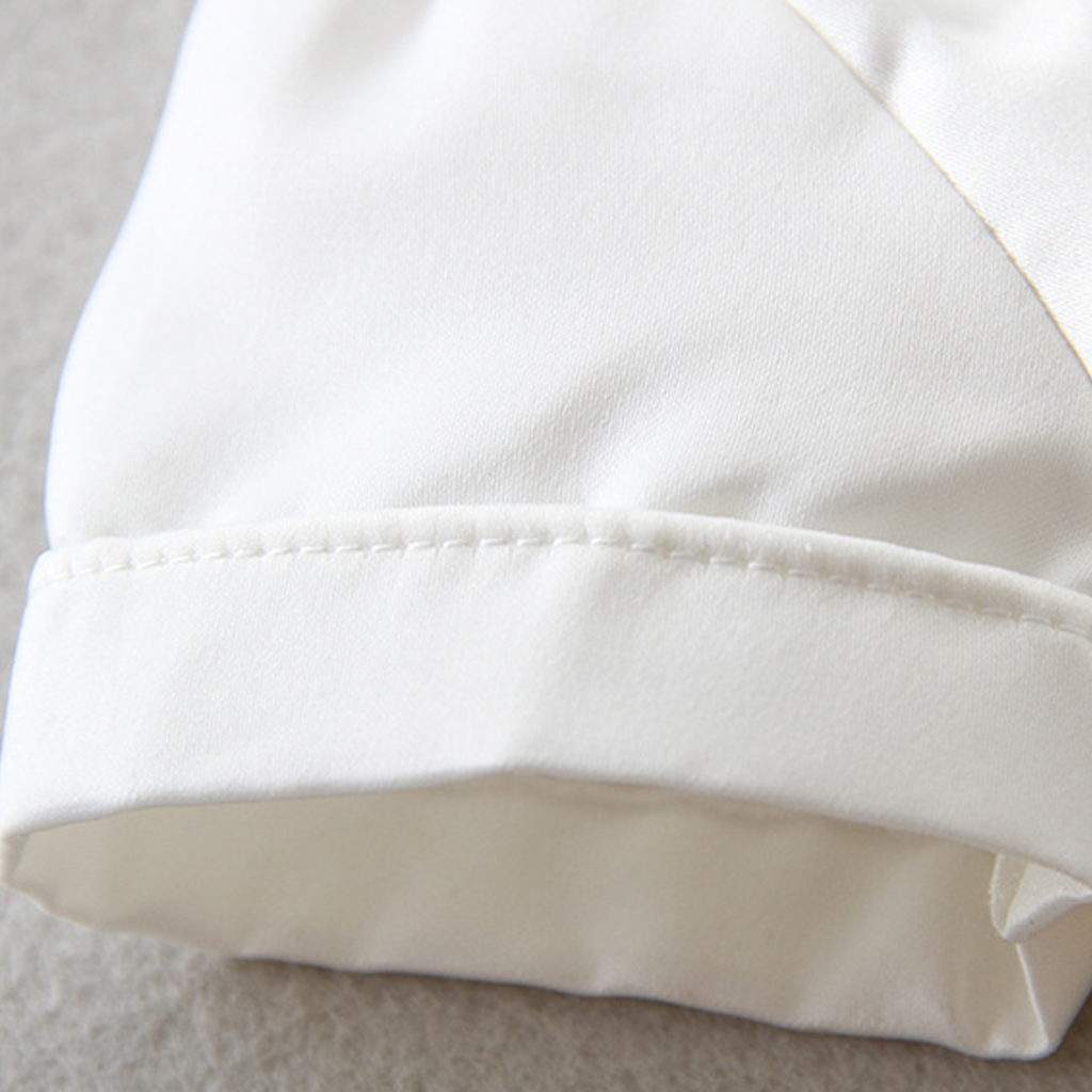 Easter Satin Split Joint Short Sleeve Fifth Pants With Hat - image 9