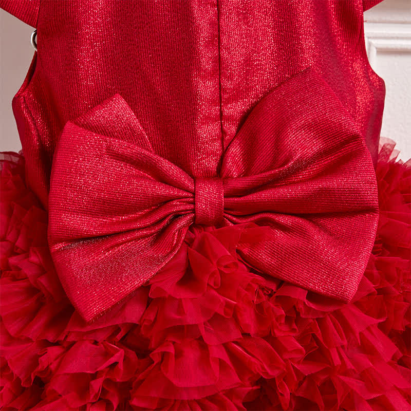 Twill & Mesh  Sleeveless Mid-long Dresses - image 40