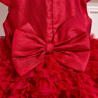 Twill & Mesh  Sleeveless Mid-long Dresses - image 40