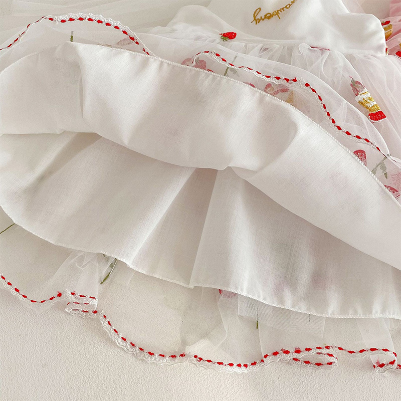  Mesh Bow Embroidery SleevelessMidi Dresses - image 10