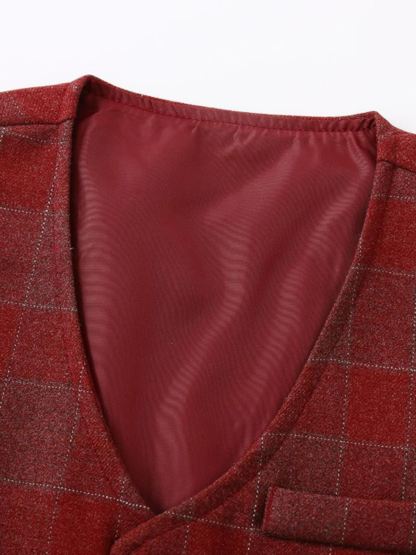 Cotton Bow Long Sleeve Regular 3-piece Formal Suit - image 39