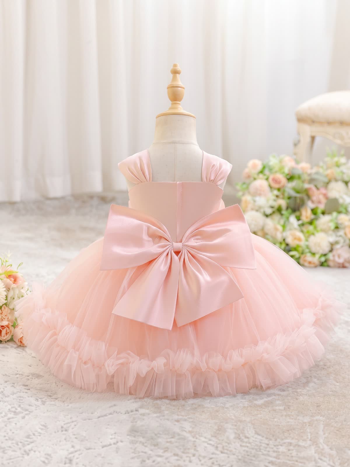 Mesh Rosette Sleeveless Midi Dresses - image 4