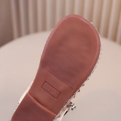 Solid Rhinestones Round Toe Flats  - image 11