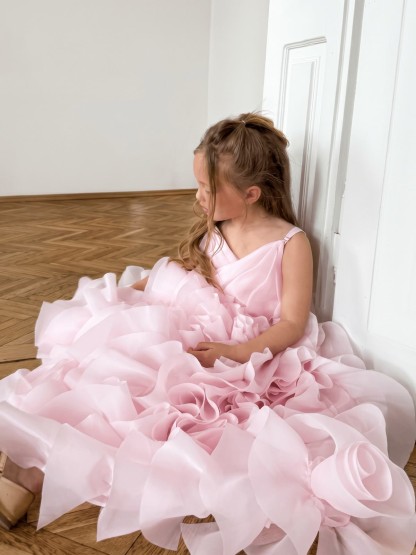 Organza Rosette Sleeveless Maxi Dresses - image 6