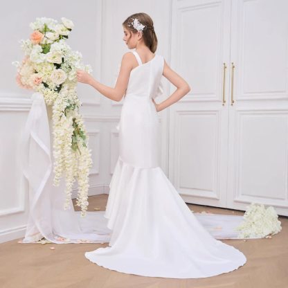 Satin Rosette Sleeveless Maxi Dresses - image 5