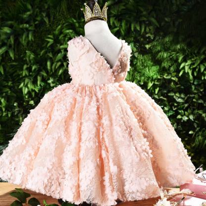 Chemical Fiber Blend Lace Rosette Sleeveless Maxi Dresses - image 3