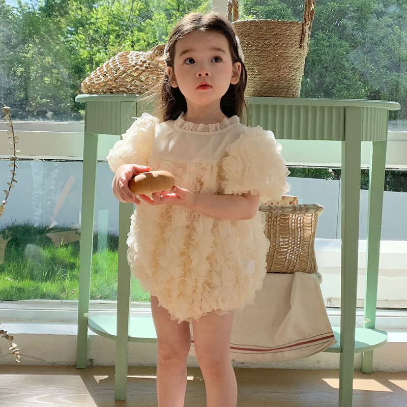 Cotton Rosette Short Sleeve Regular Bodysuit - image 6