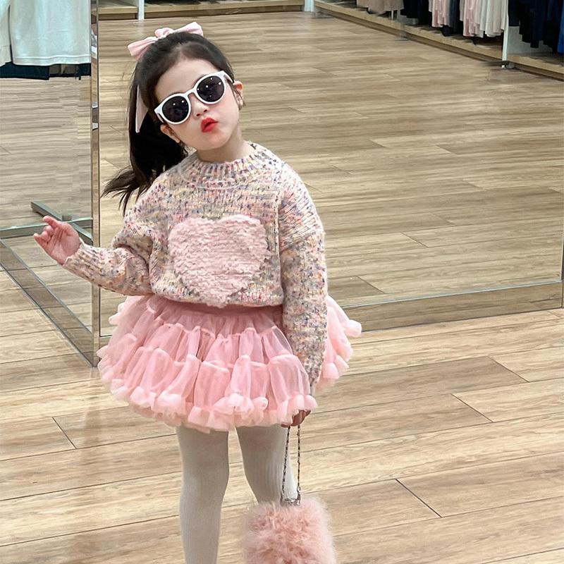 Yarn/wool Yarn Rosette Long Sleeve Regular Tops - image 7