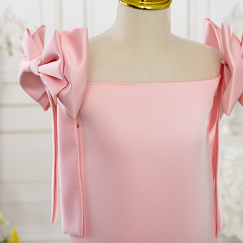 Satin Bow Sleeveless Regular Dresses - image 5