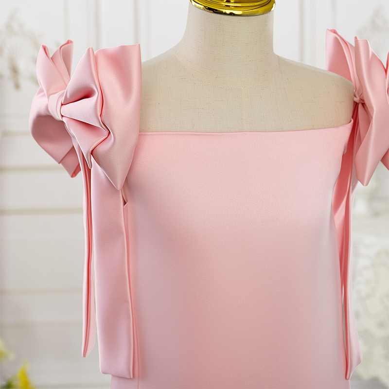 Satin Bow Sleeveless Regular Dresses - image 5