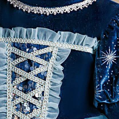 [Archive Sale] Velvet & Mesh Long Sleeve Mid-long Dresses - image 6