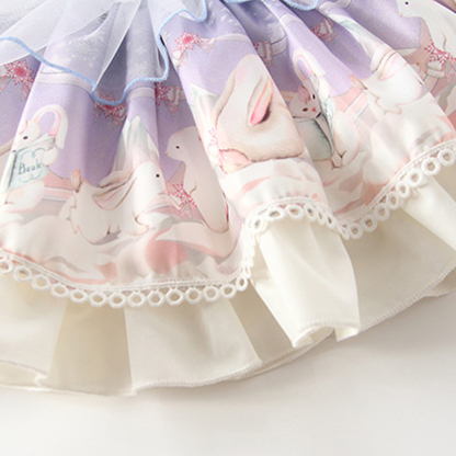 Easter Polyeste Lace Edge Long Sleeve Short Dresses - image 10