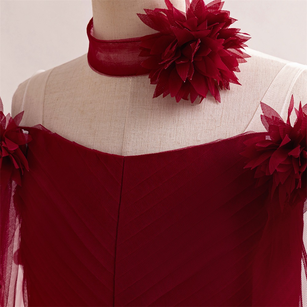 Mesh Rosette Sleeveless Midi Dresses - image 36