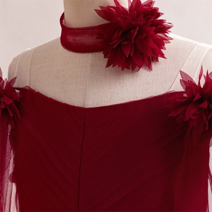 Mesh Rosette Sleeveless Midi Dresses - image 36