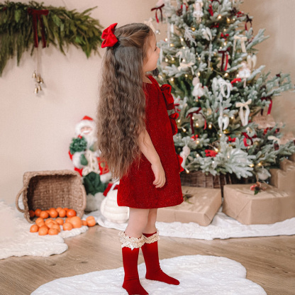 Velvet Bow Sleeveless Midi Dresses - image 6