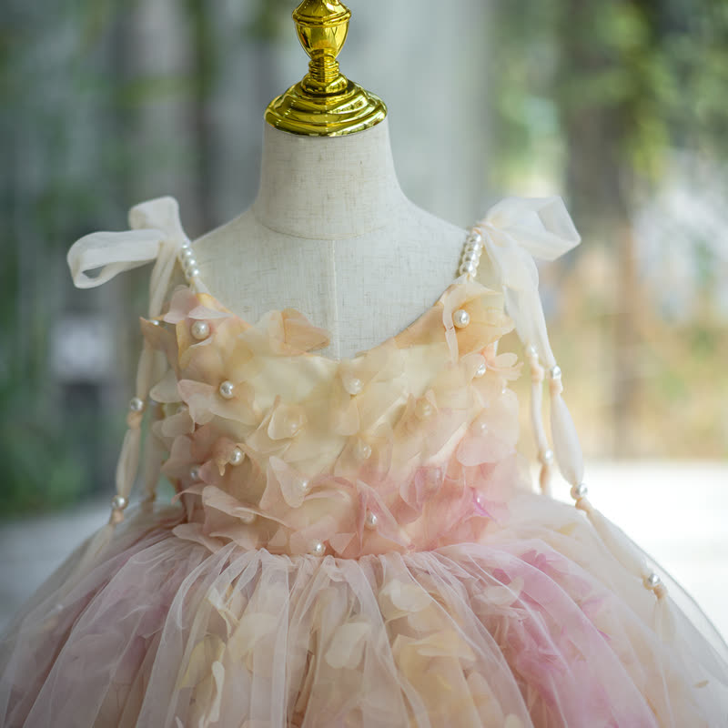 Chemical Fiber Blend Pearl Rosette Sleeveless Midi Dresses  - image 4