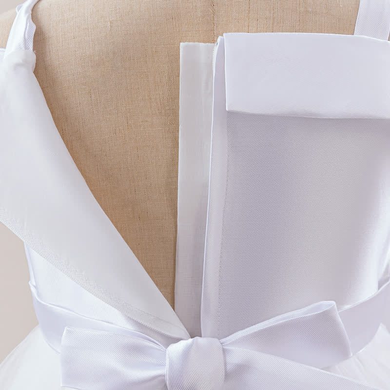 Satin & Mesh Bow Pearl Floral-embroidered Sleeveless Maxi Dresses - image 21