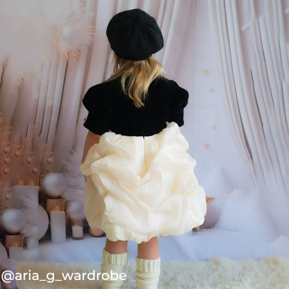 Velvet Folds Short Sleeve Mid-long Dresses - image 18