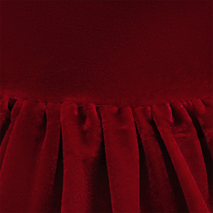 Velvet Bow Folds Short Sleeve Mid-long Dresses - image 9