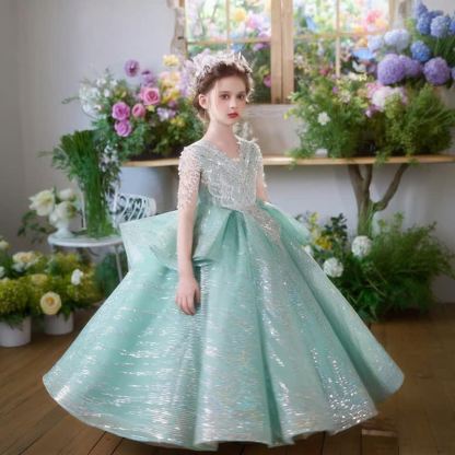 Mesh Sequins Folds Sleeveless Maxi Dresses - image 4