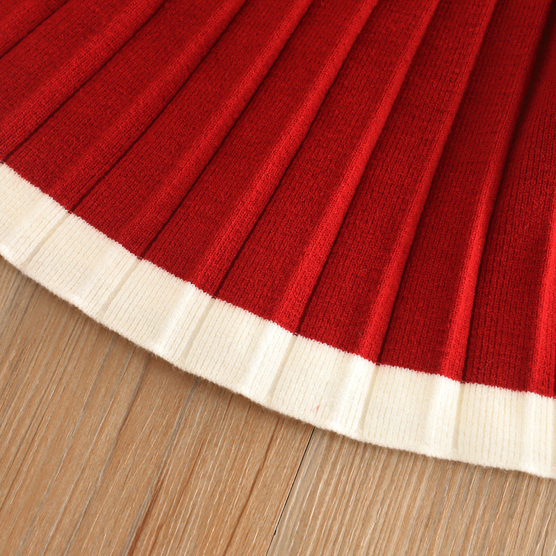 Yarn/wool Yarn Bow Imitation Pearls Long Sleeve Regular Two-piece Set - image 23