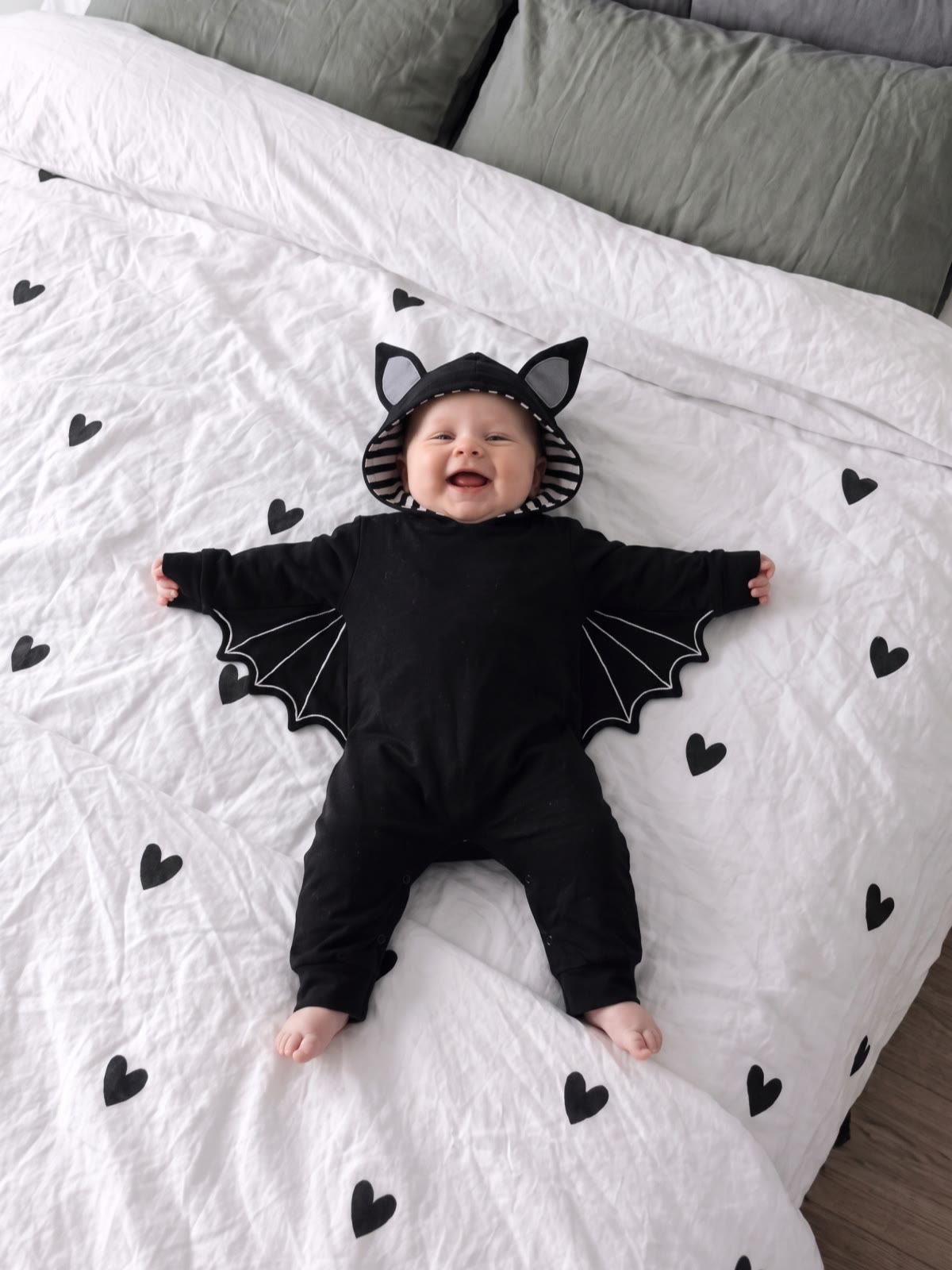 100% Cotton Button Long Sleeve Short Bodysuit - image 4