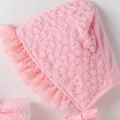 Cotton Lace Folds Long Sleeve Regular Bodysuit - image 5