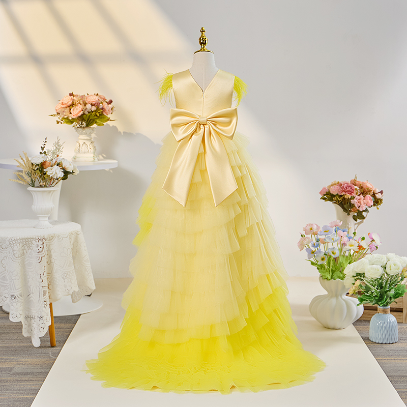Mesh Folds Feather-trimmed Sleeveless Maxi Dresses - image 4