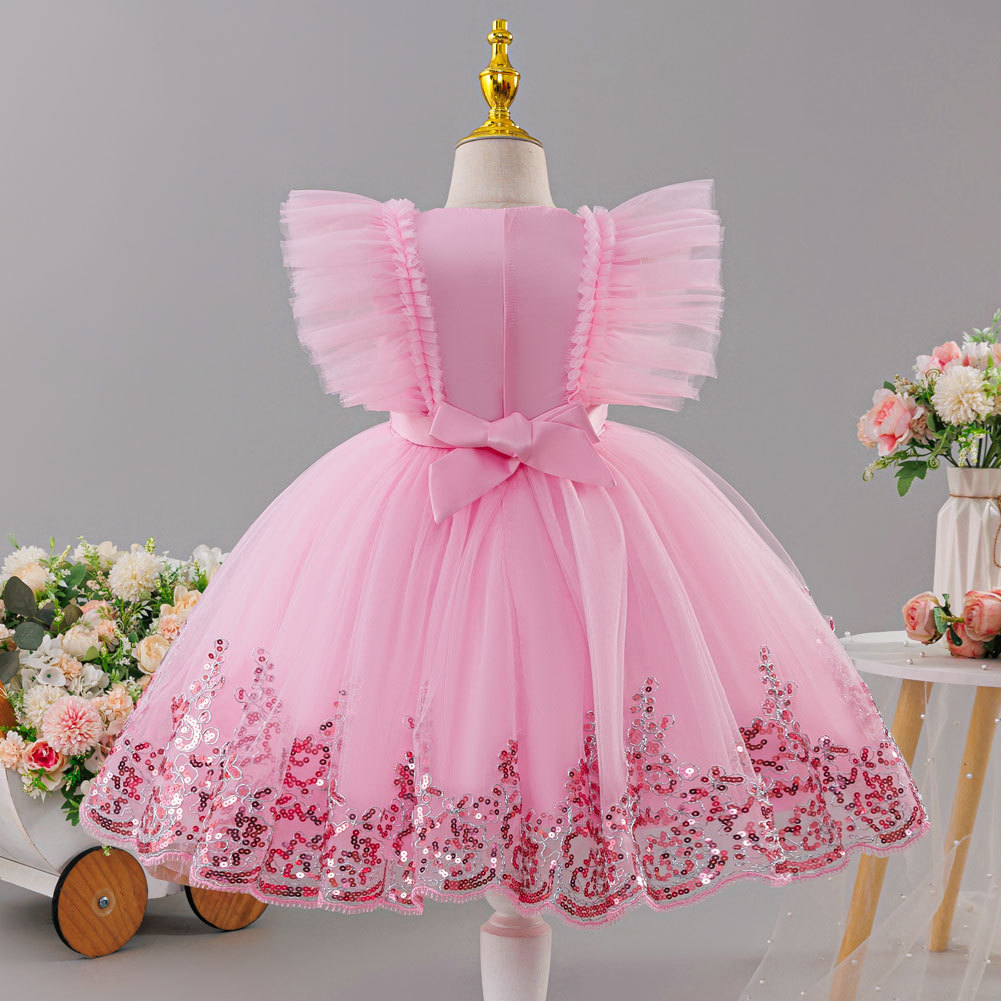 Mesh Applique Cap Sleeve Midi Dresses - image 19