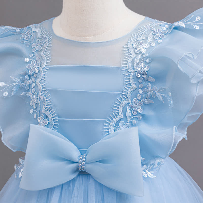 Organza Lace Bow Sleeveless Midi Dresses - image 6