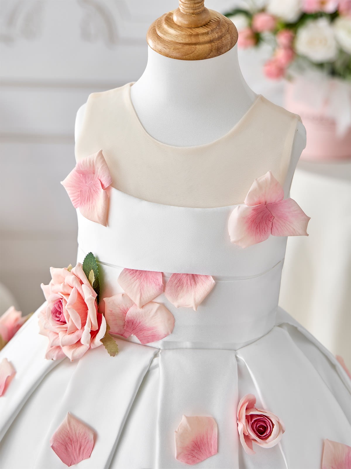 Satin Rosette Sleeveless Midi Dresses - image 4