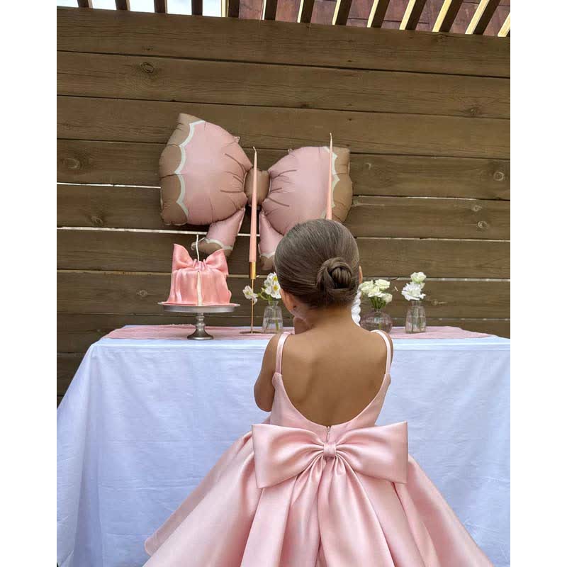 Satin Bow Sleeveless Mid-long Dresses - image 20