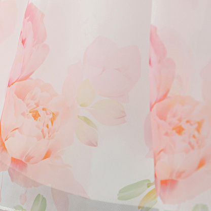 Organza Bow Printing Short Sleeve Midi Dresses - image 12