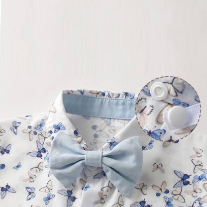 Cotton Bow Long Sleeve Two-piece Set - image 7