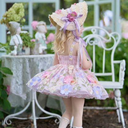 Chemical Fiber Blend Rosette Sleeveless Midi Dresses - image 6