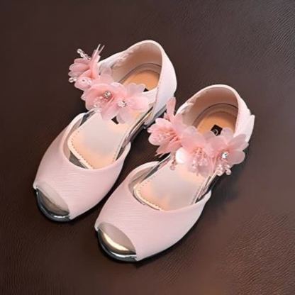 Solid Sequins Rosette Open Toe Mary Janes - image 3