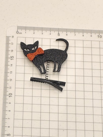 Halloween With Glitter Hair Accessories - Devil Cat - One size - image 9