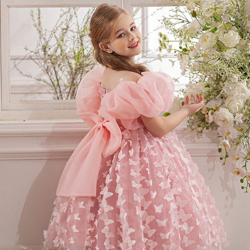 Mesh Butterfly Short Sleeve Midi Dresses - image 15