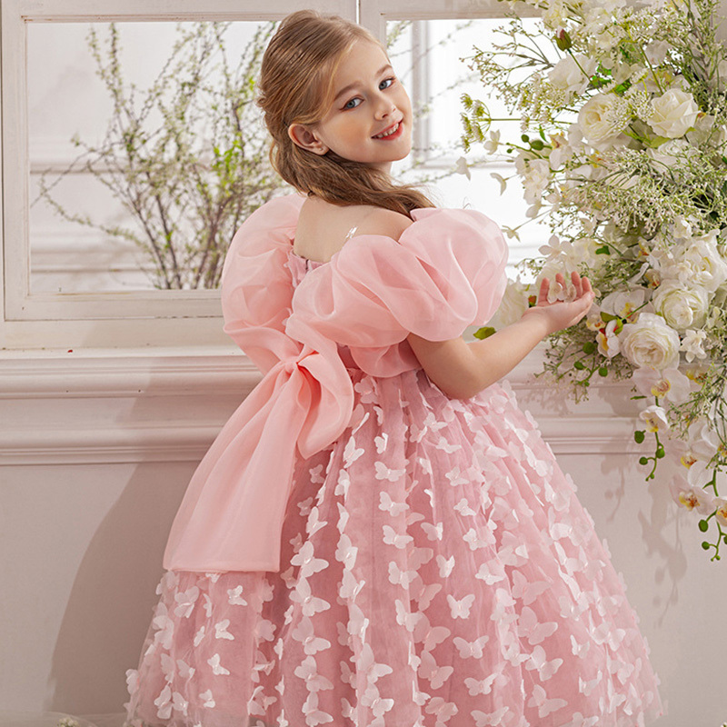 Mesh Butterfly Short Sleeve Midi Dresses - image 15